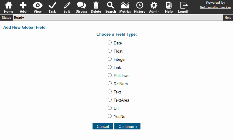 Choose a Field Type