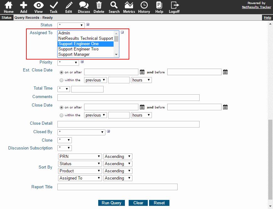 Query Criteria