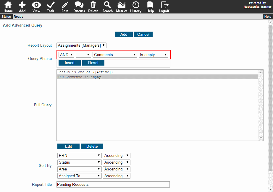 Advanced Query Criteria