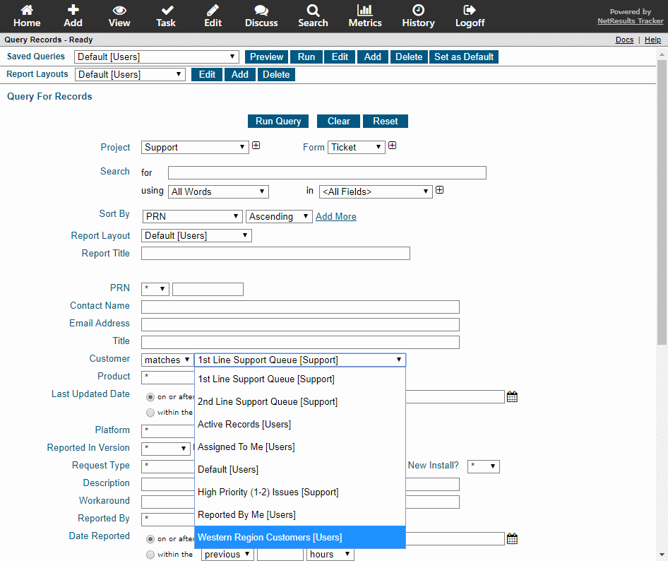 Match a Saved Query