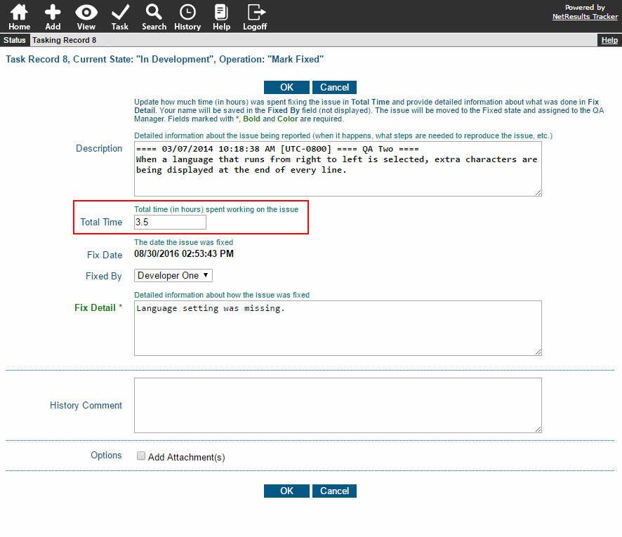 Configure the Task Field